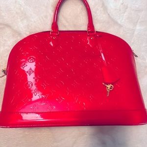 RARE! Rose Pink Louis Vuitton Vernis ALMA BAG